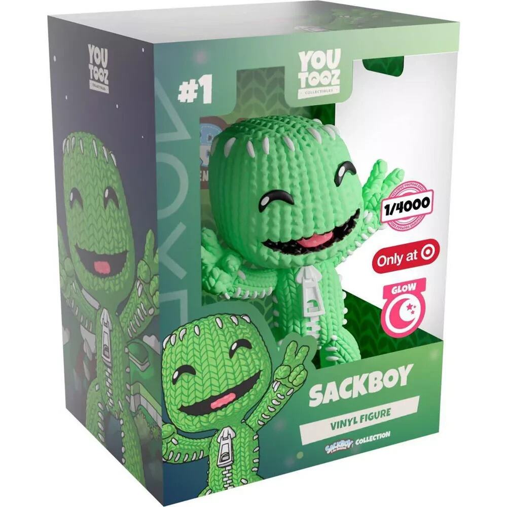 🔥Youtooz PlayStation Sackboy Glow In The Dark Target Vinyl (Read) BNWT🔥